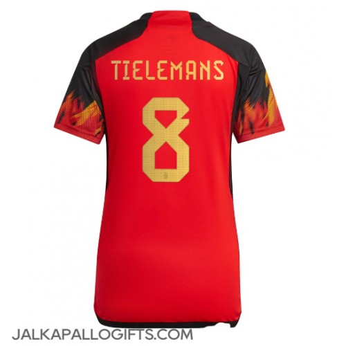Belgia Youri Tielemans #8 Kotipaita Naiset MM-kisat 2022 Lyhythihainen